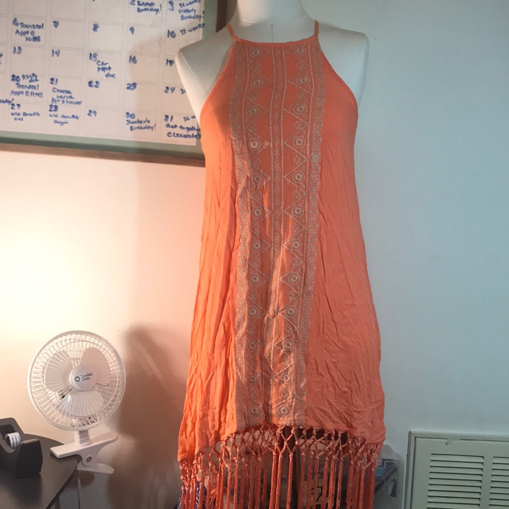 c + j collection Peach Tassel Dress